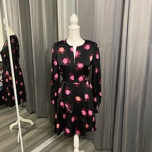 Kate Spade Black and Pink Floral Dress